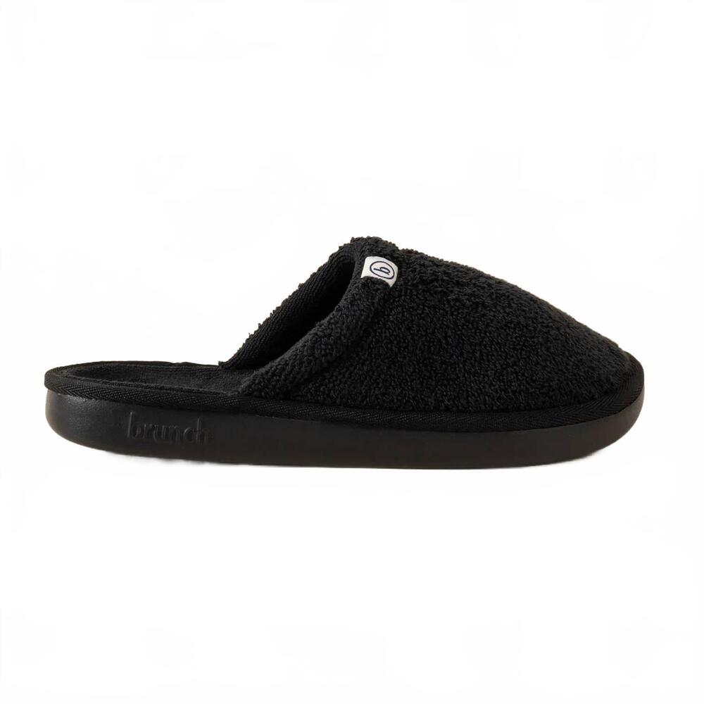 NEW BRUNCH unisex l'essentiel round toe slipper in black